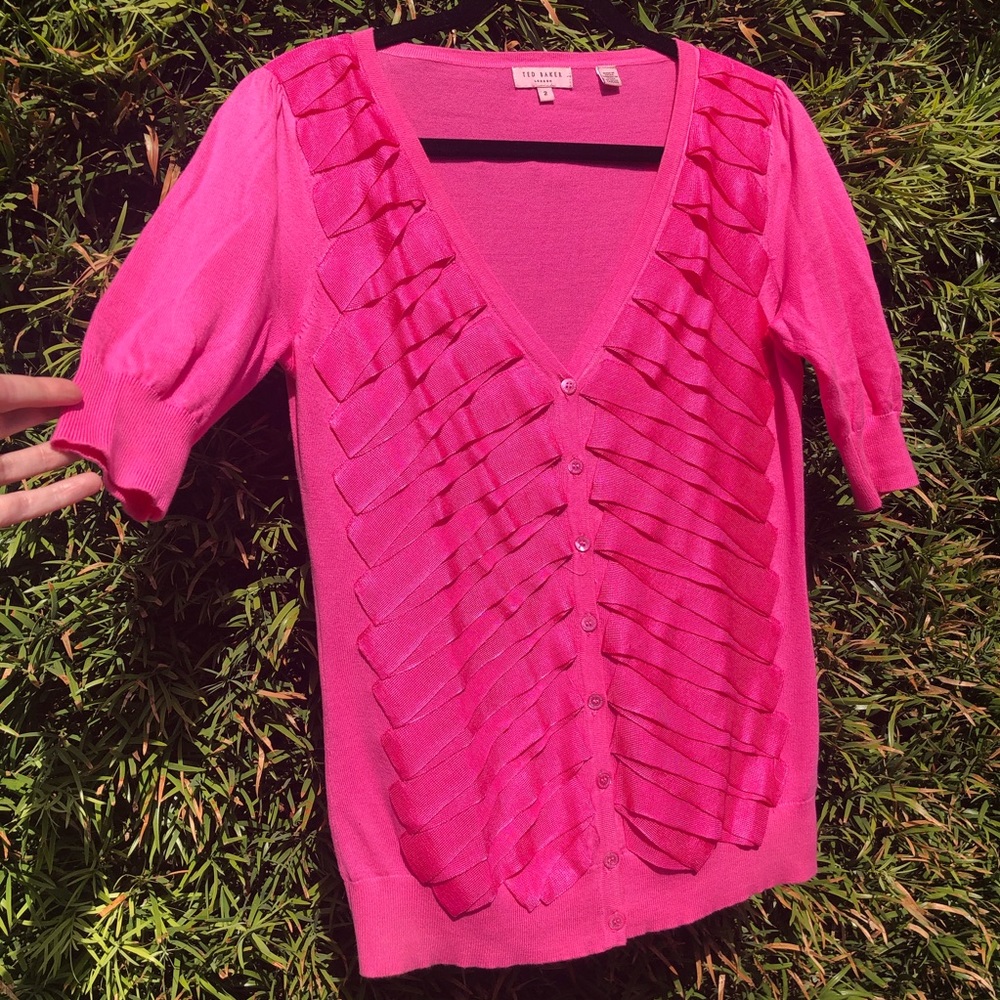 Ted Baker Hot Pink Romany Cardigan - Picture 2 of 12